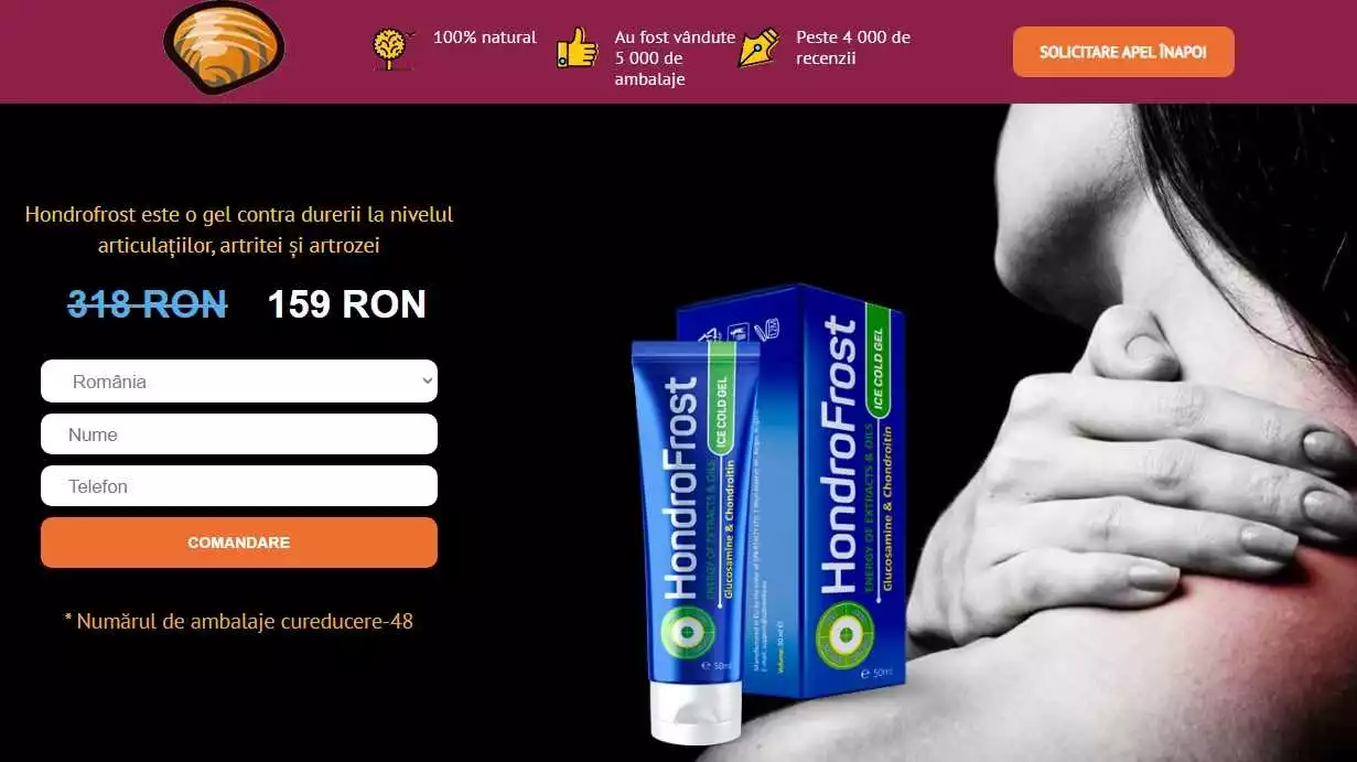 Hondrofrost cumpără în Reșița: unde să găsiți acest produs minunat pentru dureri articulare